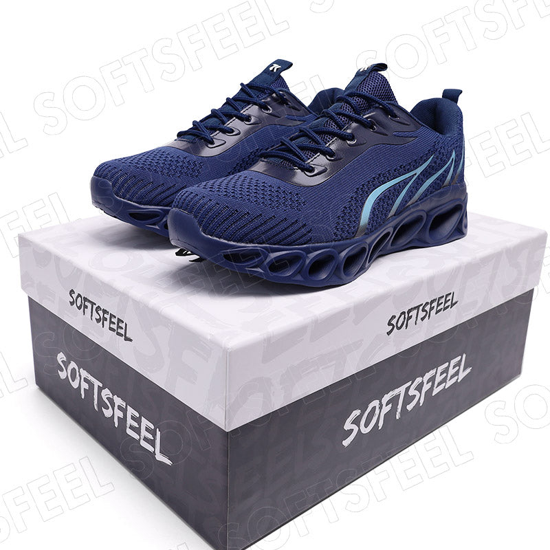 Softsfeel Men's Relieve Foot Pain Perfect Walking Shoes - Dark Blue