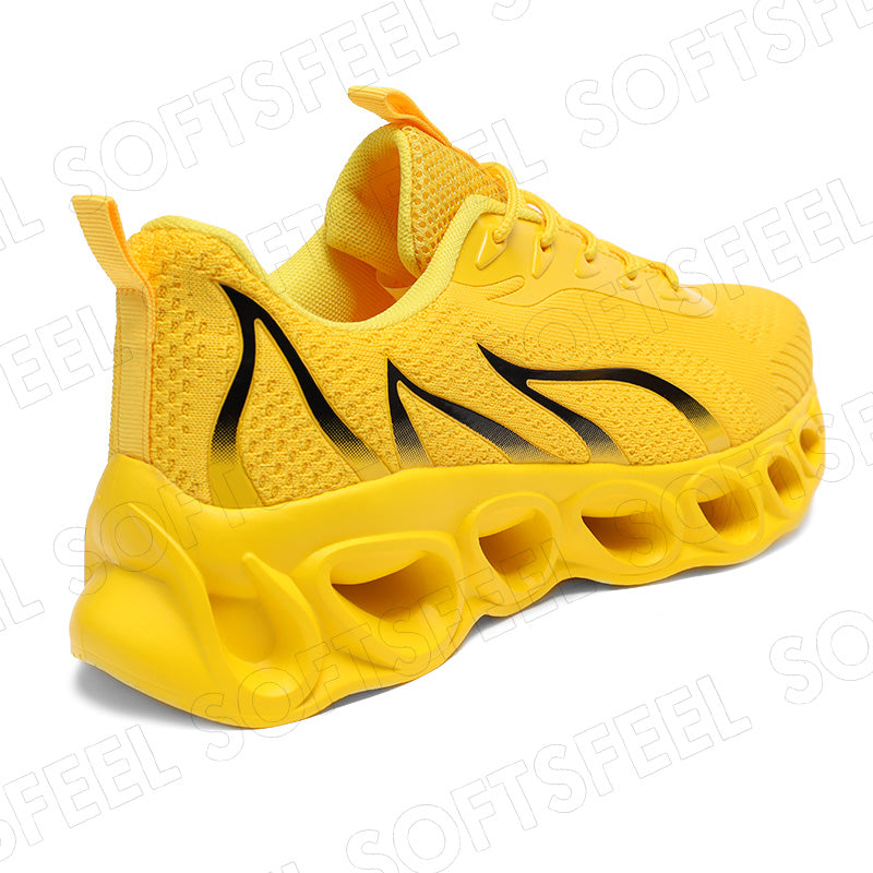 Softsfeel Men's Relieve Foot Pain Perfect Walking Shoes - Yellow