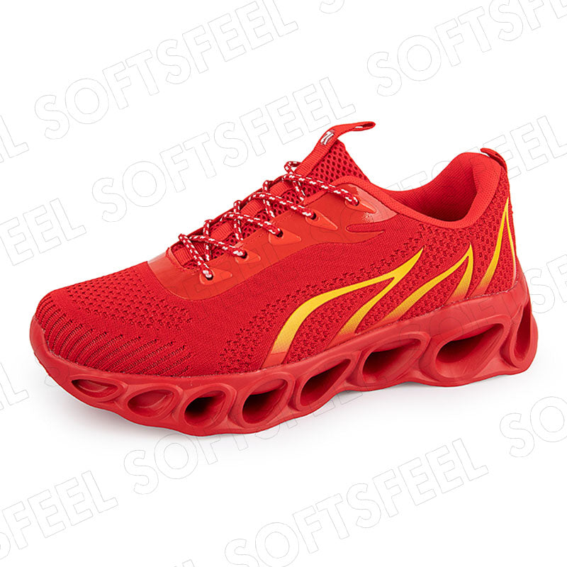 Softsfeel Men's Relieve Foot Pain Perfect Walking Shoes - Red