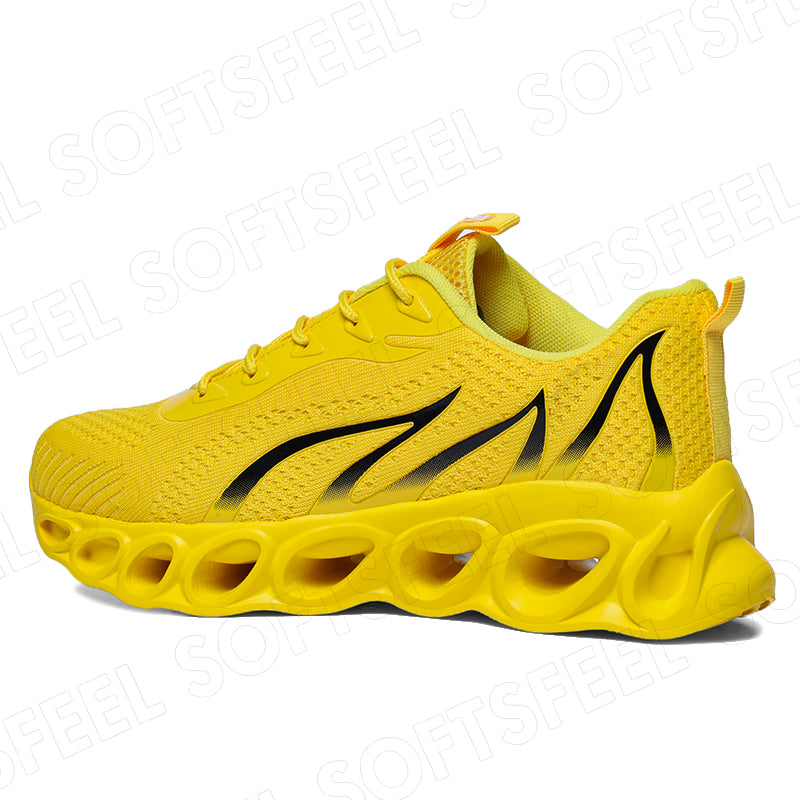 Softsfeel Men's Relieve Foot Pain Perfect Walking Shoes - Yellow