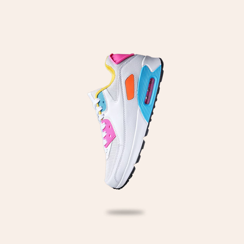 Women‘s Air Booster Walking Shoes White&Pink