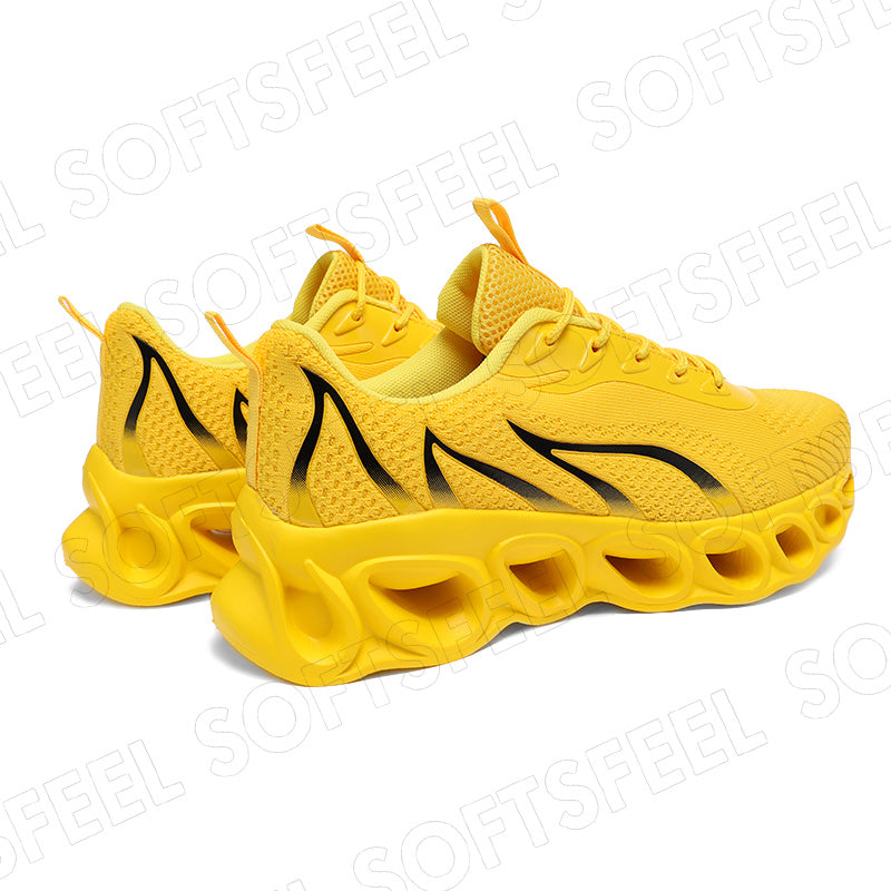 Softsfeel Men's Relieve Foot Pain Perfect Walking Shoes - Yellow