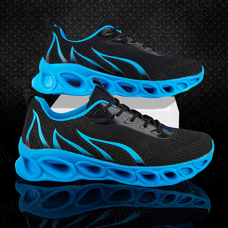 Softsfeel Women's Relieve Foot Pain Perfect Walking Shoes - Black Blue