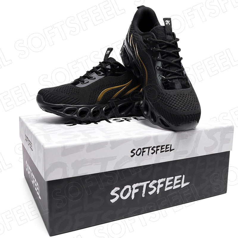 Softsfeel Women's Relieve Foot Pain Perfect Walking Shoes - Black Gold