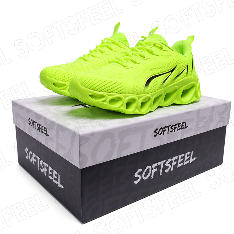Softsfeel Men's Relieve Foot Pain Perfect Walking Shoes - Fluorescent Green
