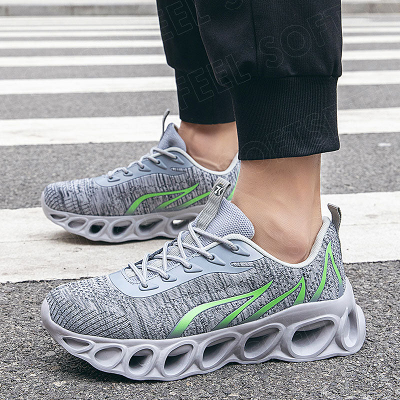 Softsfeel Men's Relieve Foot Pain Perfect Walking Shoes - Gray