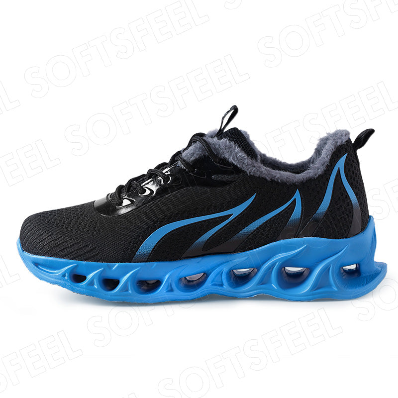 Softsfeel Women's Winter Relieve Foot Pain Perfect Walking Shoes - Black Blue
