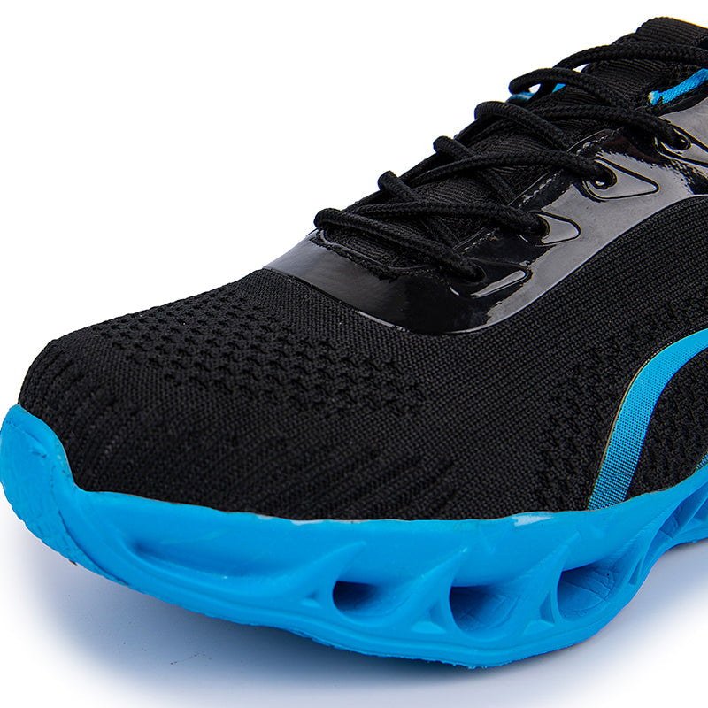 Softsfeel Men's Relieve Foot Pain Perfect Walking Shoes - Black Blue