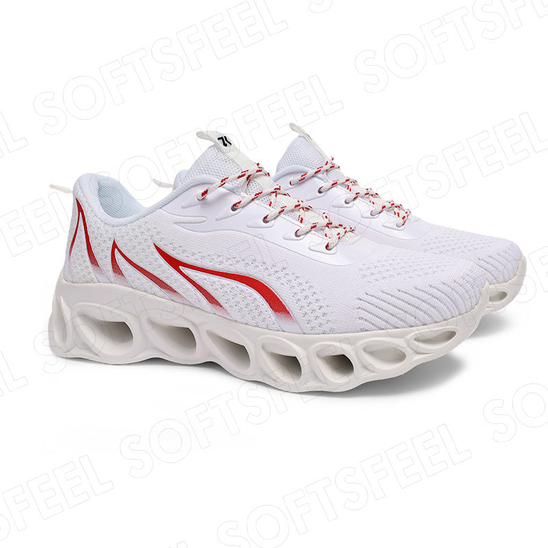 Softsfeel Men's Relieve Foot Pain Perfect Walking Shoes - White
