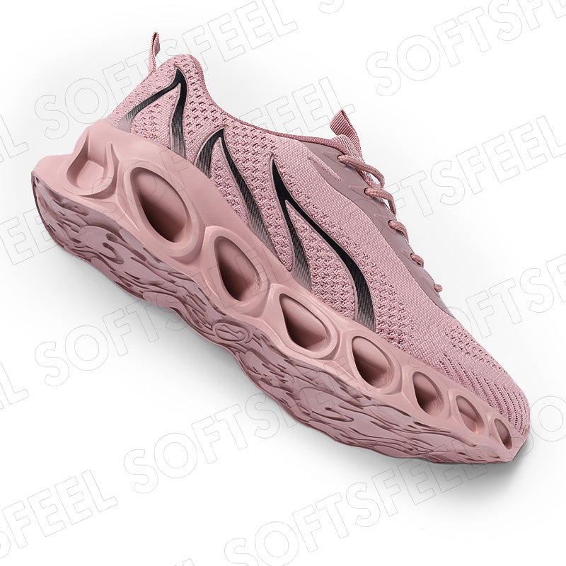 Softsfeel Women's Relieve Foot Pain Perfect Walking Shoes - Pink Black