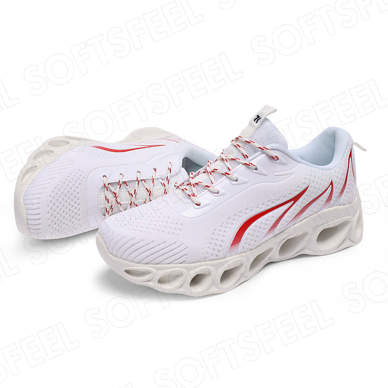 Softsfeel Men's Relieve Foot Pain Perfect Walking Shoes - White
