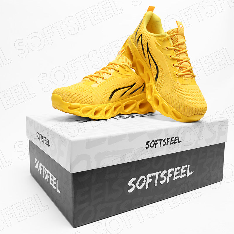 Softsfeel Women's Relieve Foot Pain Perfect Walking Shoes - Yellow