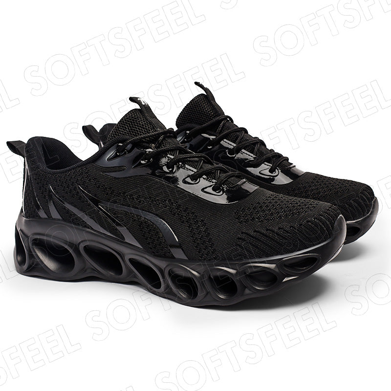 Softsfeel Men's Relieve Foot Pain Perfect Walking Shoes - Black