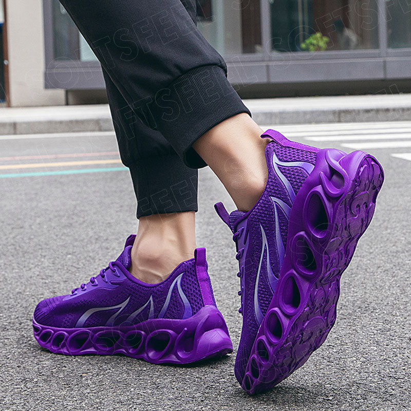 Softsfeel Men's Relieve Foot Pain Perfect Walking Shoes - Purple
