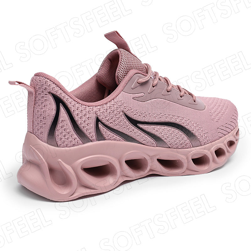 Softsfeel Women's Relieve Foot Pain Perfect Walking Shoes - Pink Black