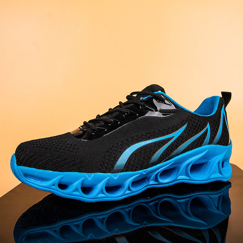 Softsfeel Men's Relieve Foot Pain Perfect Walking Shoes - Black Blue