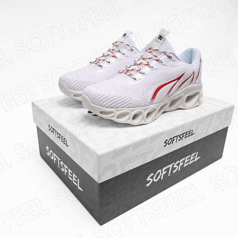 Softsfeel Men's Relieve Foot Pain Perfect Walking Shoes - White