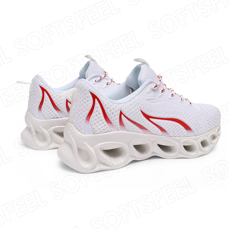 Softsfeel Men's Relieve Foot Pain Perfect Walking Shoes - White