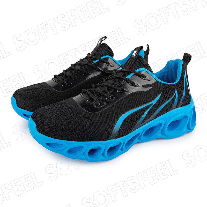 Softsfeel Women's Relieve Foot Pain Perfect Walking Shoes - Black Blue