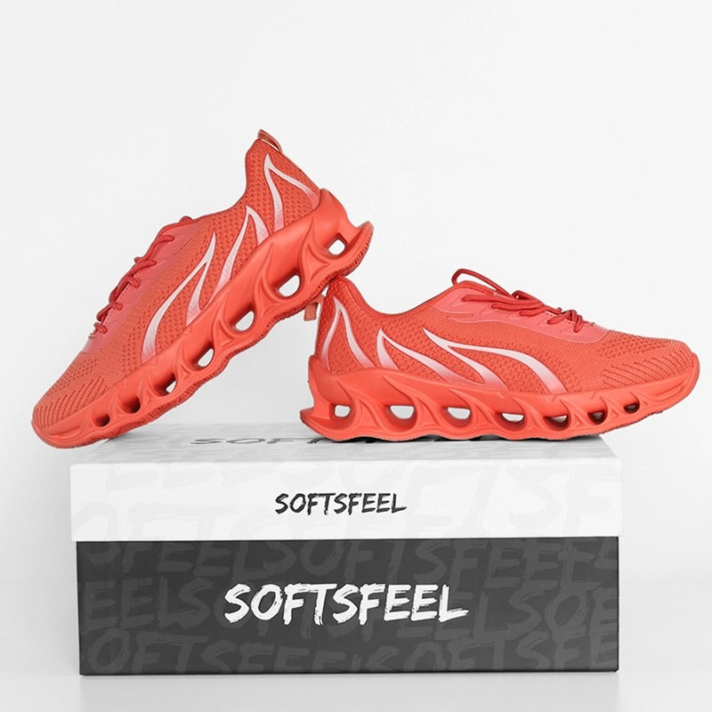 Softsfeel Men's Relieve Foot Pain Perfect Walking Shoes - Orange