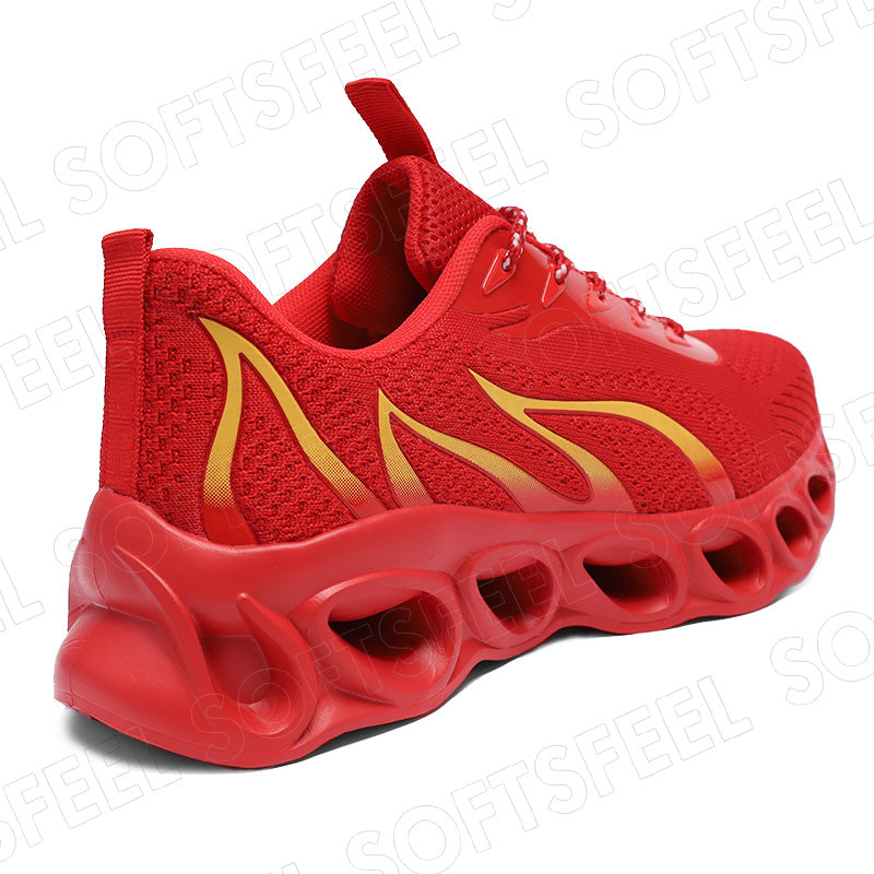 Softsfeel Men's Relieve Foot Pain Perfect Walking Shoes - Red