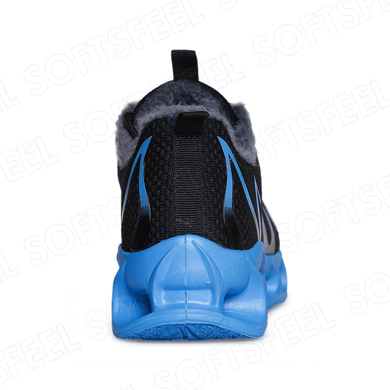 Softsfeel Men's Winter Relieve Foot Pain Perfect Walking Shoes - Black Blue