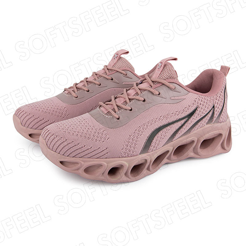 Softsfeel Women's Relieve Foot Pain Perfect Walking Shoes - Pink Black