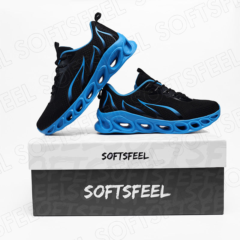 Softsfeel Women's Relieve Foot Pain Perfect Walking Shoes - Black Blue