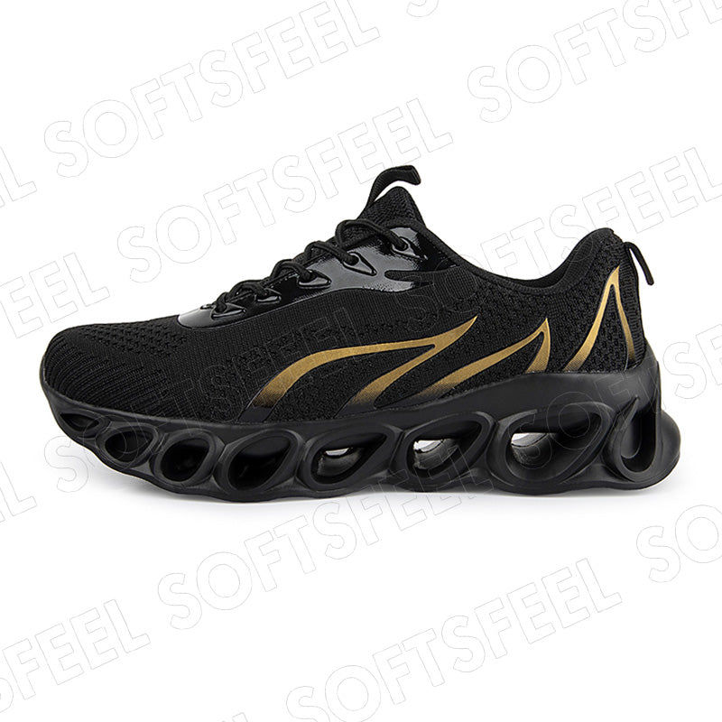 Softsfeel Women's Relieve Foot Pain Perfect Walking Shoes - Black Gold