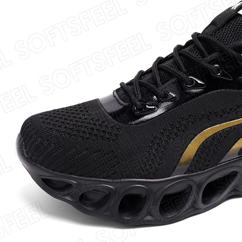 Softsfeel Women's Relieve Foot Pain Perfect Walking Shoes - Black Gold
