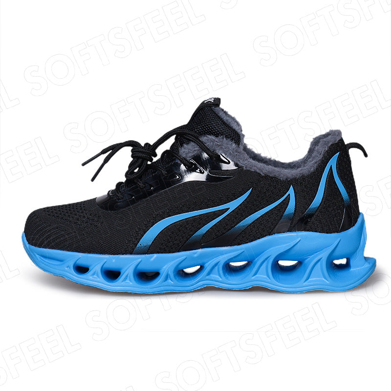Softsfeel Women's Winter Relieve Foot Pain Perfect Walking Shoes - Black Blue