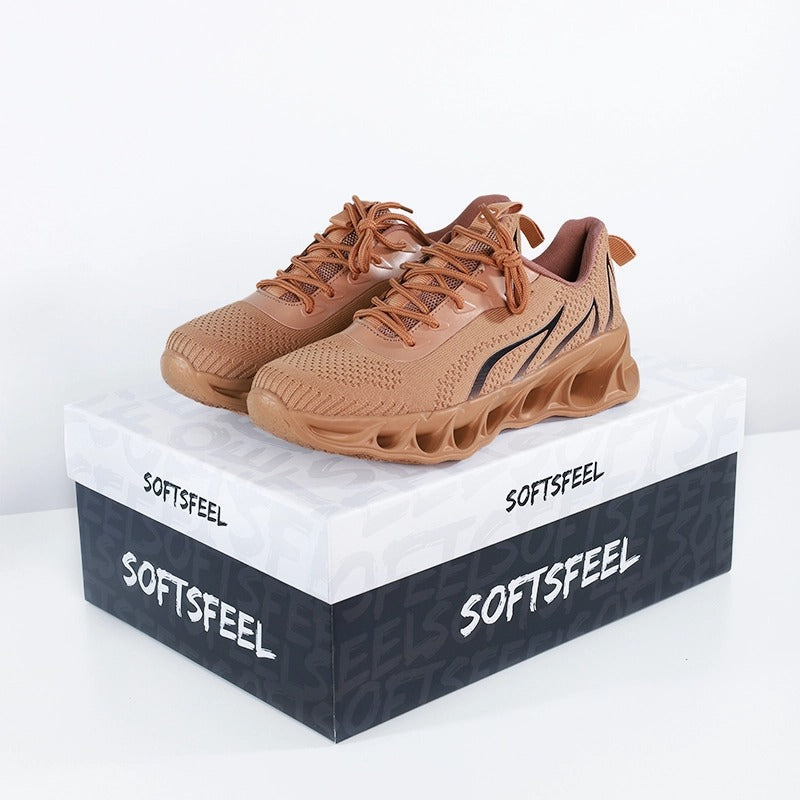 Softsfeel Men's Relieve Foot Pain Perfect Walking Shoes - Brown