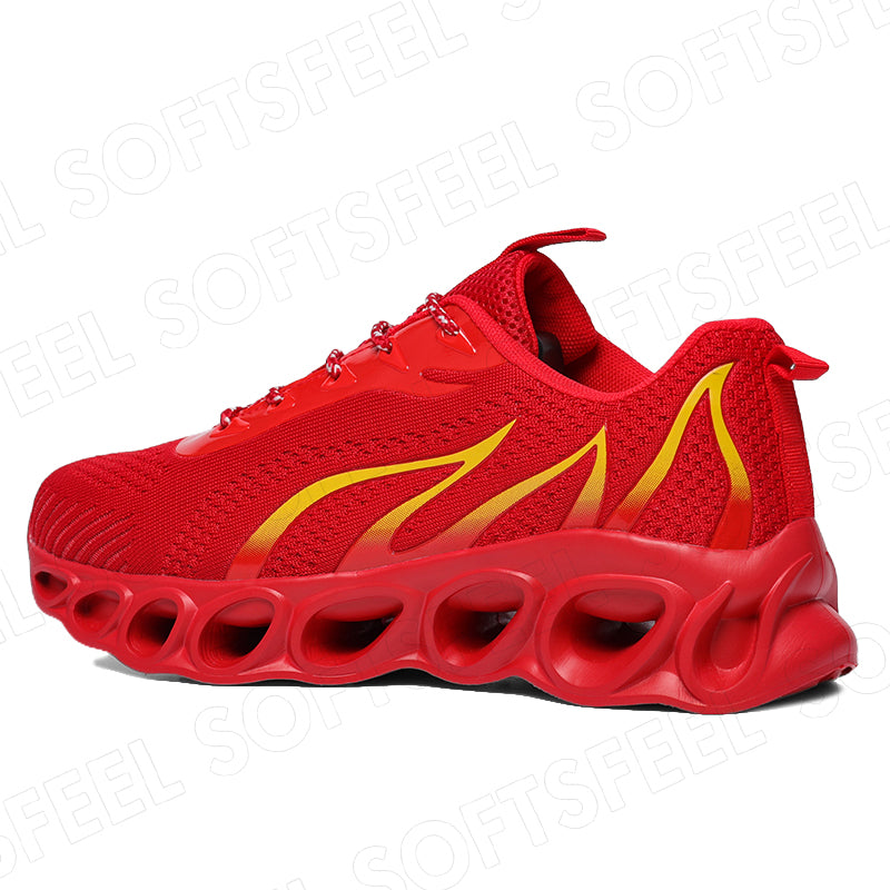 Softsfeel Men's Relieve Foot Pain Perfect Walking Shoes - Red