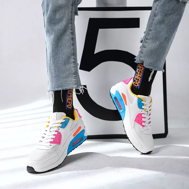 Women‘s Air Booster Walking Shoes White&Pink