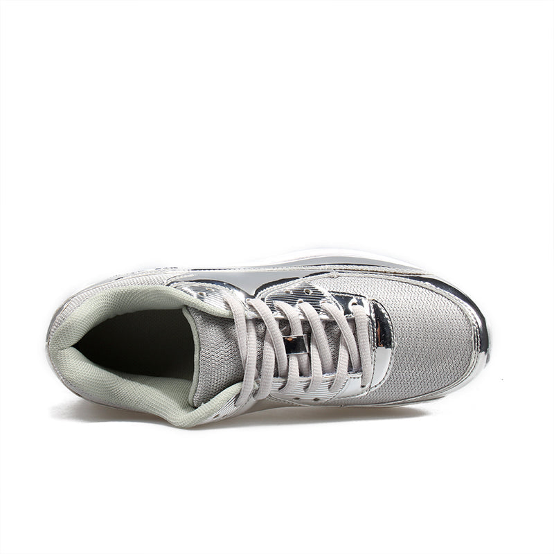 Women‘s Air Booster Walking Shoes Shiny Silver
