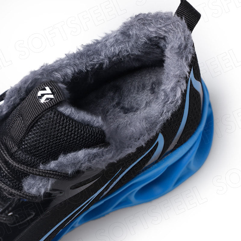 Softsfeel Women's Winter Relieve Foot Pain Perfect Walking Shoes - Black Blue