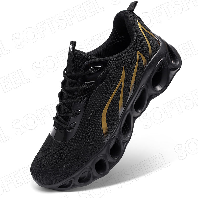 Softsfeel Women's Relieve Foot Pain Perfect Walking Shoes - Black Gold