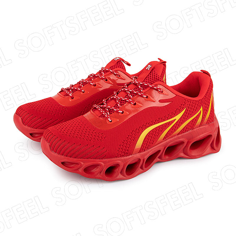 Softsfeel Men's Relieve Foot Pain Perfect Walking Shoes - Red