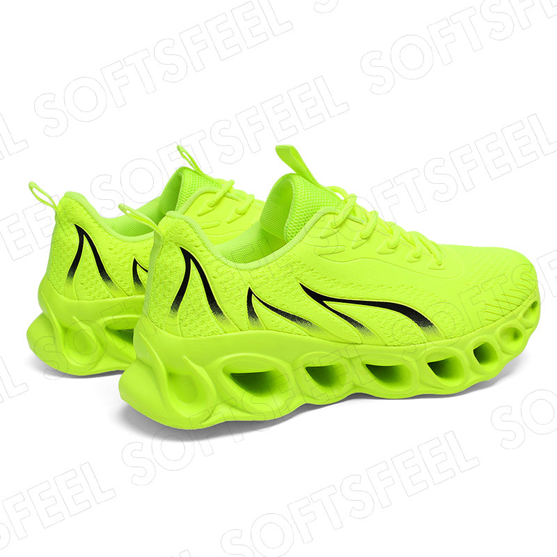 Softsfeel Men's Relieve Foot Pain Perfect Walking Shoes - Fluorescent Green