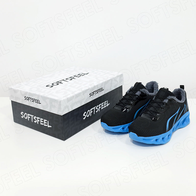 Softsfeel Women's Winter Relieve Foot Pain Perfect Walking Shoes - Black Blue
