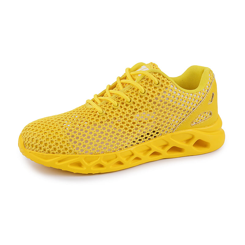 Softsfeel Cool Men's Relieve Foot Pain Perfect Walking Shoes-Yellow