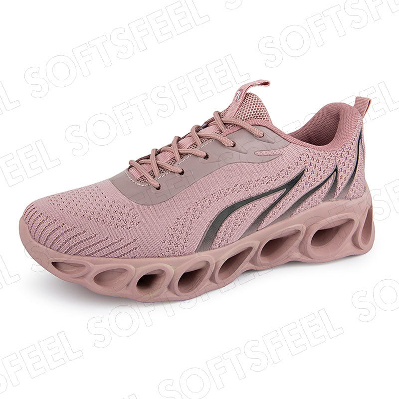 Softsfeel Women's Relieve Foot Pain Perfect Walking Shoes - Pink Black