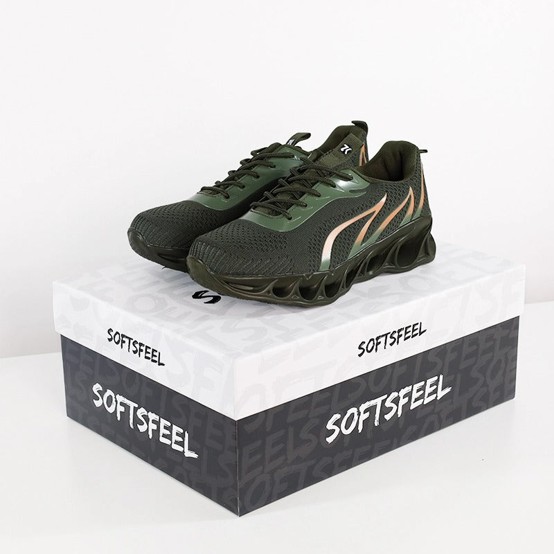 Softsfeel Men's Relieve Foot Pain Perfect Walking Shoes - Army Green