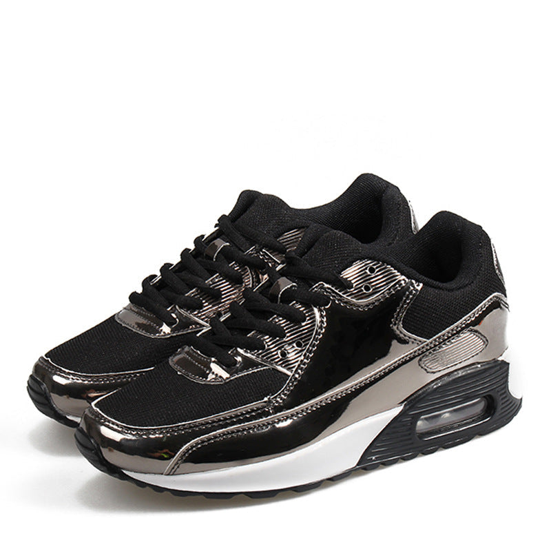 Women‘s Air Booster Walking Shoes Shiny Black