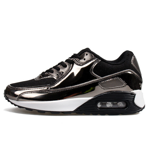 Men‘s Air Booster Walking Shoes Shiny Black