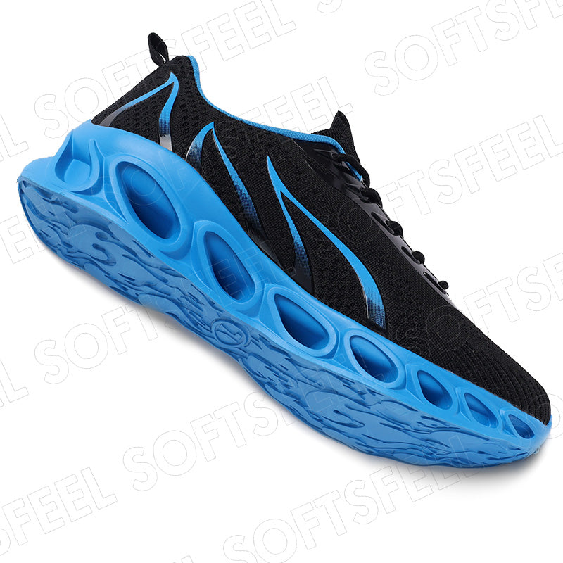 Softsfeel Women's Relieve Foot Pain Perfect Walking Shoes - Black Blue