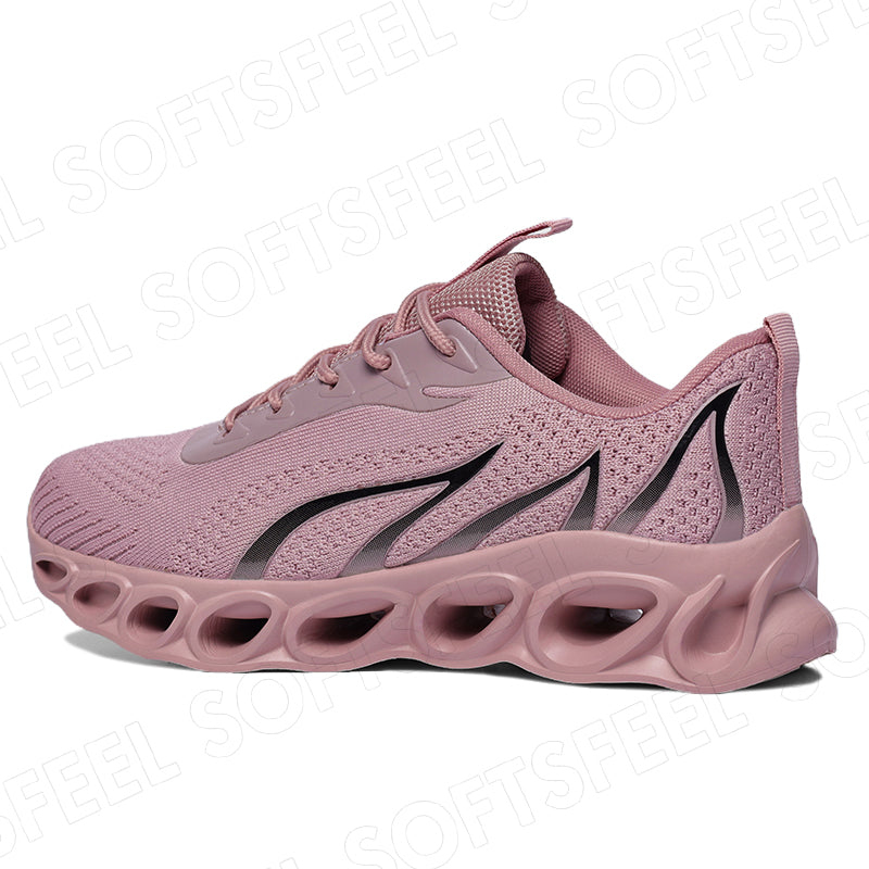 Softsfeel Women's Relieve Foot Pain Perfect Walking Shoes - Pink Black