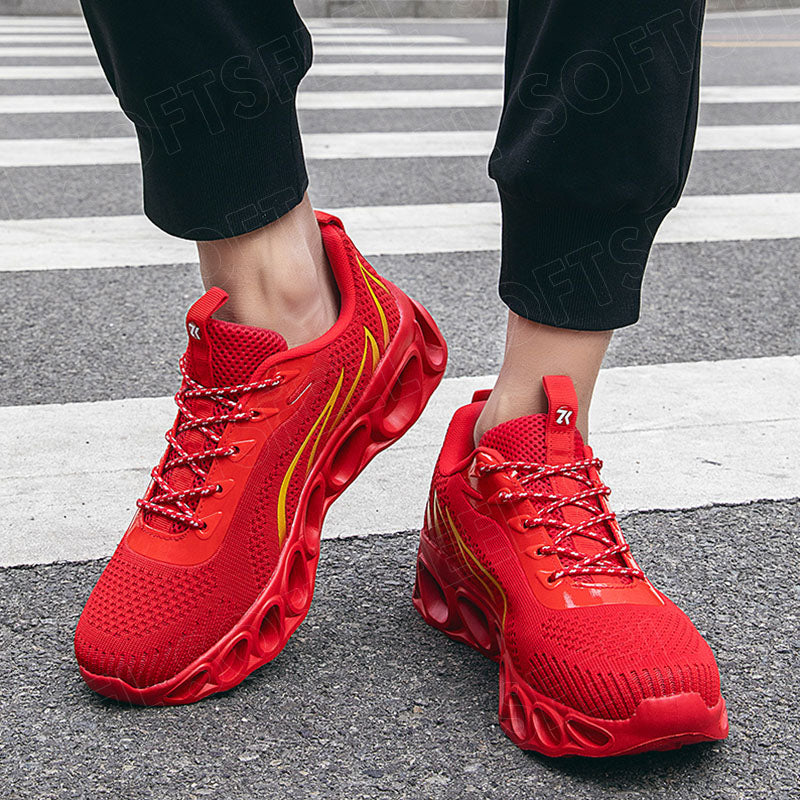 Softsfeel Men's Relieve Foot Pain Perfect Walking Shoes - Red