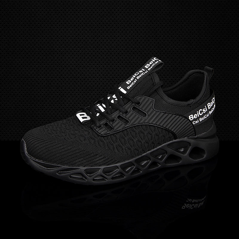 Softsfeel Men's Relieve Foot Pain Perfect Walking Shoes - Black