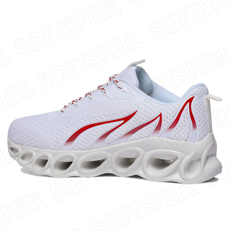 Softsfeel Men's Relieve Foot Pain Perfect Walking Shoes - White